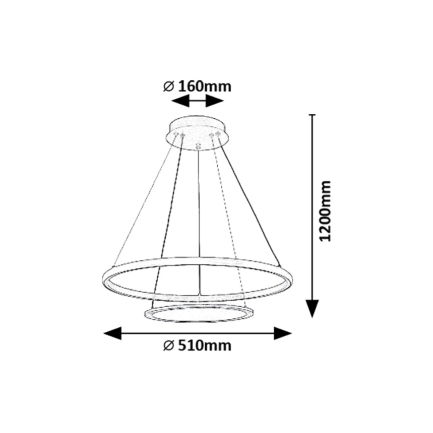 Rabalux - LED Żyrandol ściemnialny na lince LED/42W/230V 3000-6500K + zdalne sterowanie