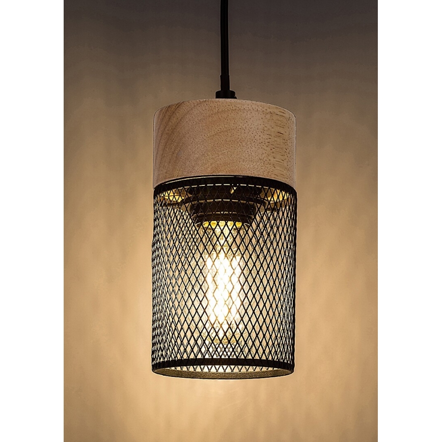 Rabalux - Lampa wisząca na linkę 1xE27/25W/230V buk