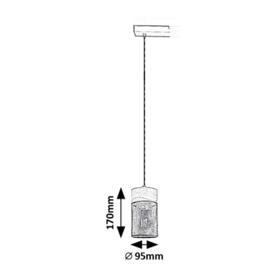 Rabalux - Lampa wisząca na linkę 1xE27/25W/230V buk