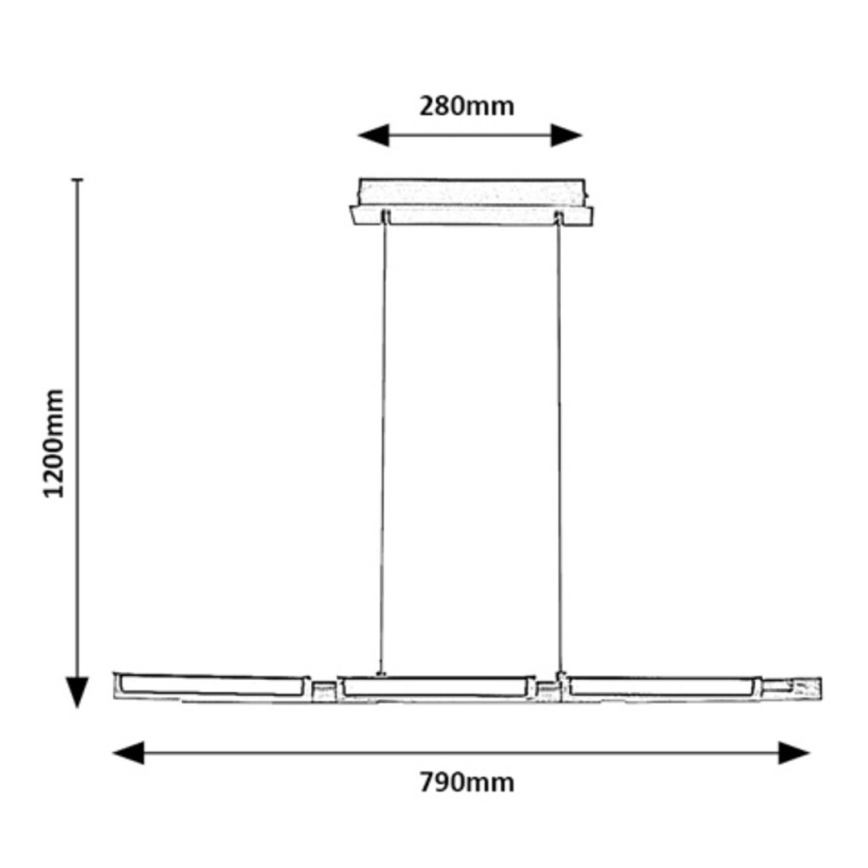 Rabalux - LED Żyrandol na lince LED/30W/230V 3000K