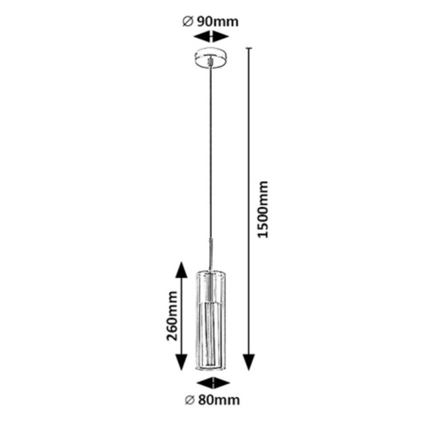 Rabalux - Żyrandol na lince 1xGU10/50W/230V przezroczysty/chrom błyszczący