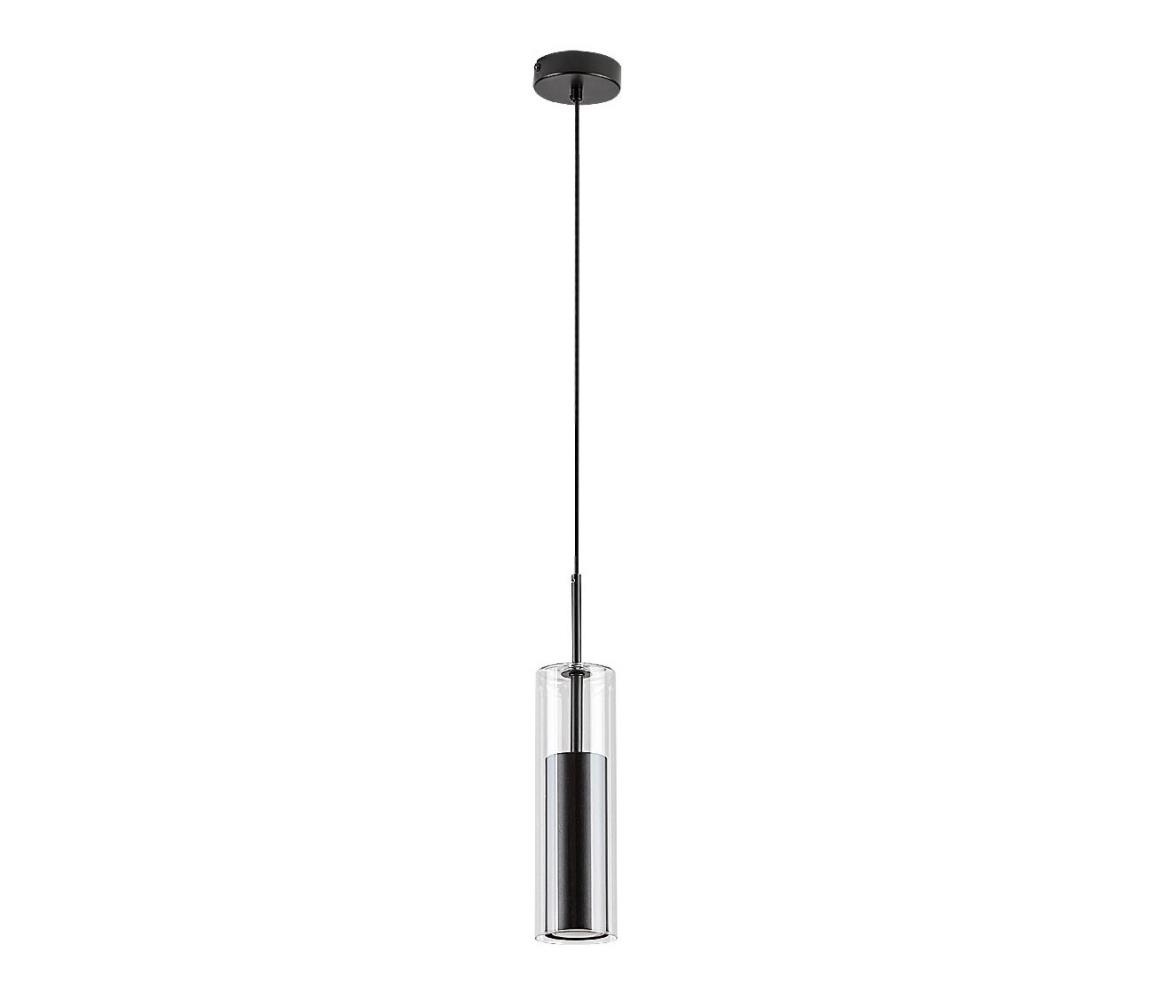 Rabalux 72047 - Żyrandol na lince KALEVI 1xGU10/50W/230V przezroczysty/czarny
