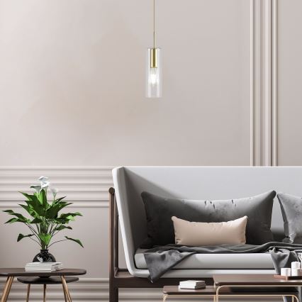 Rabalux - Żyrandol na lince 1xE27/40W/230V przezroczysty/czarne