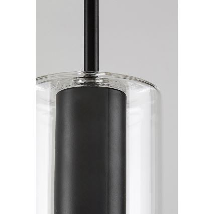 Rabalux - Żyrandol na lince 1xE27/40W/230V przezroczysty/czarne