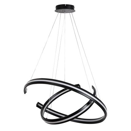 Rabalux - LED ściemnialny żyrandol na przewodzie LED/80W/230V 3000-6500K czarny + zdalne sterowanie