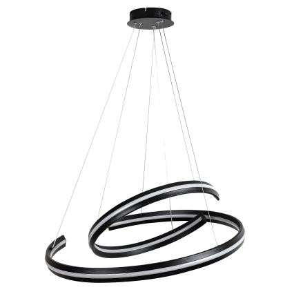 Rabalux - LED ściemnialny żyrandol na przewodzie LED/80W/230V 3000-6500K czarny + zdalne sterowanie