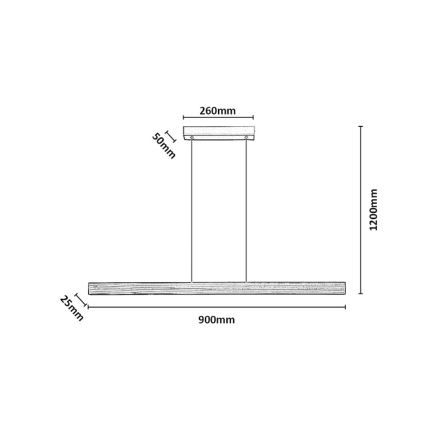 Rabalux - Lampa wisząca na przewodzie LED/19W/230V 4000K czarna