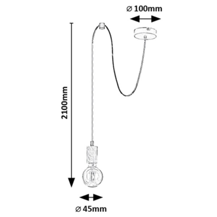 Rabalux - Lampa wisząca na linkę 1xE27/60W/230V buk