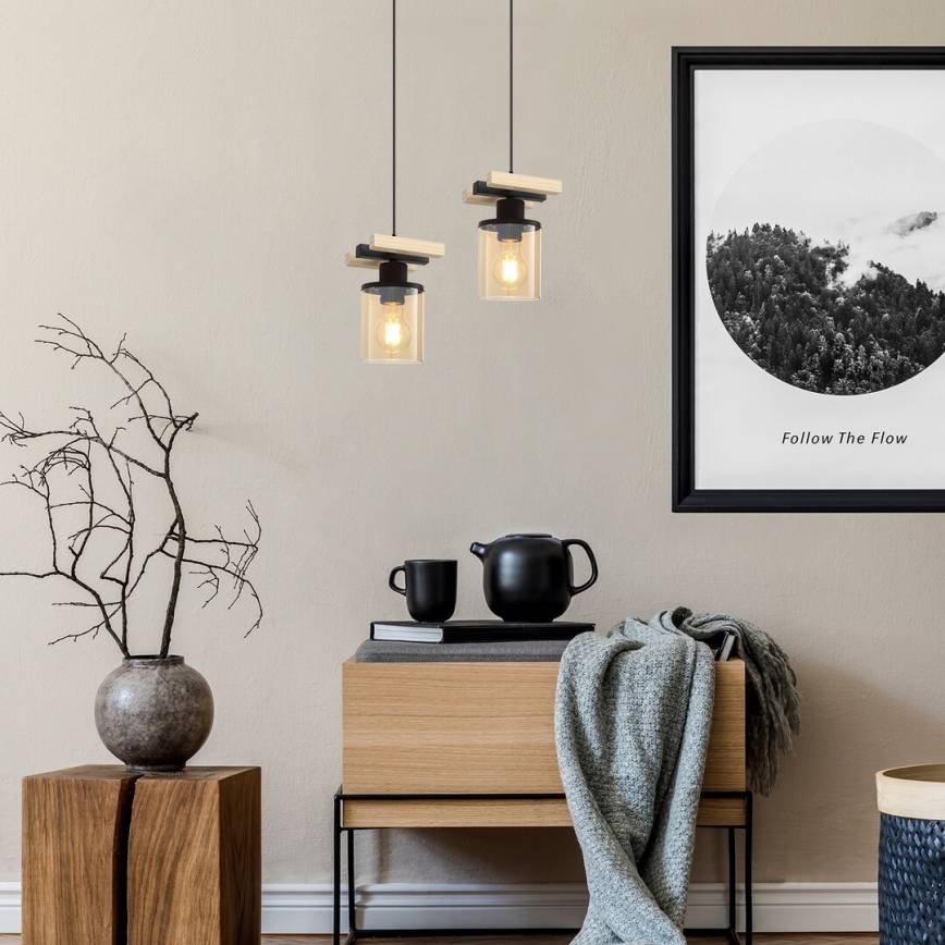 Rabalux - Lampa sufitowa na pręcie 1xE27/25W/230V sosna