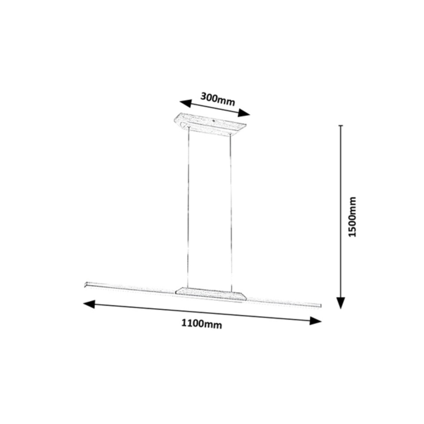 Rabalux - LED Żyrandol na lince LED/26W/230V 4000K buk
