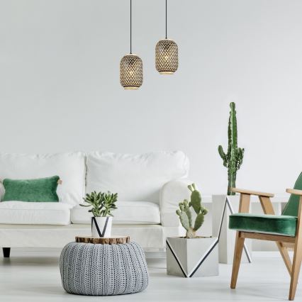 Rabalux - Lampa wisząca na linkę 1xE27/40W/230V rattan