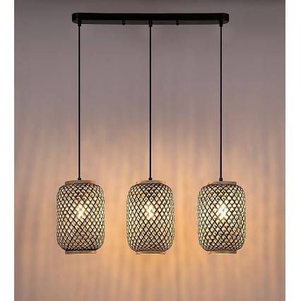 Rabalux - Lampa wisząca na linkę 3xE27/40W/230V rattan