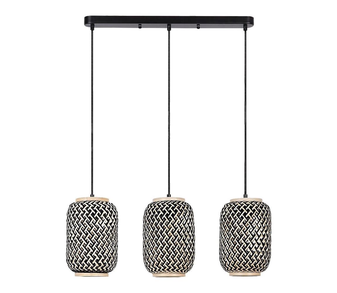 Rabalux 72093 - Żyrandol na lince ADALLA 3xE27/40W/230V rattan