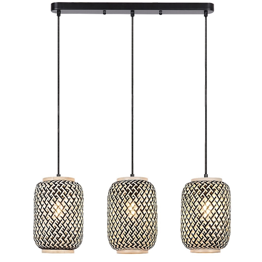 Rabalux - Żyrandol na lince 3xE27/40W/230V rattan