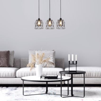 Rabalux - Lampa wisząca na linkach 3xE27/40W/230V