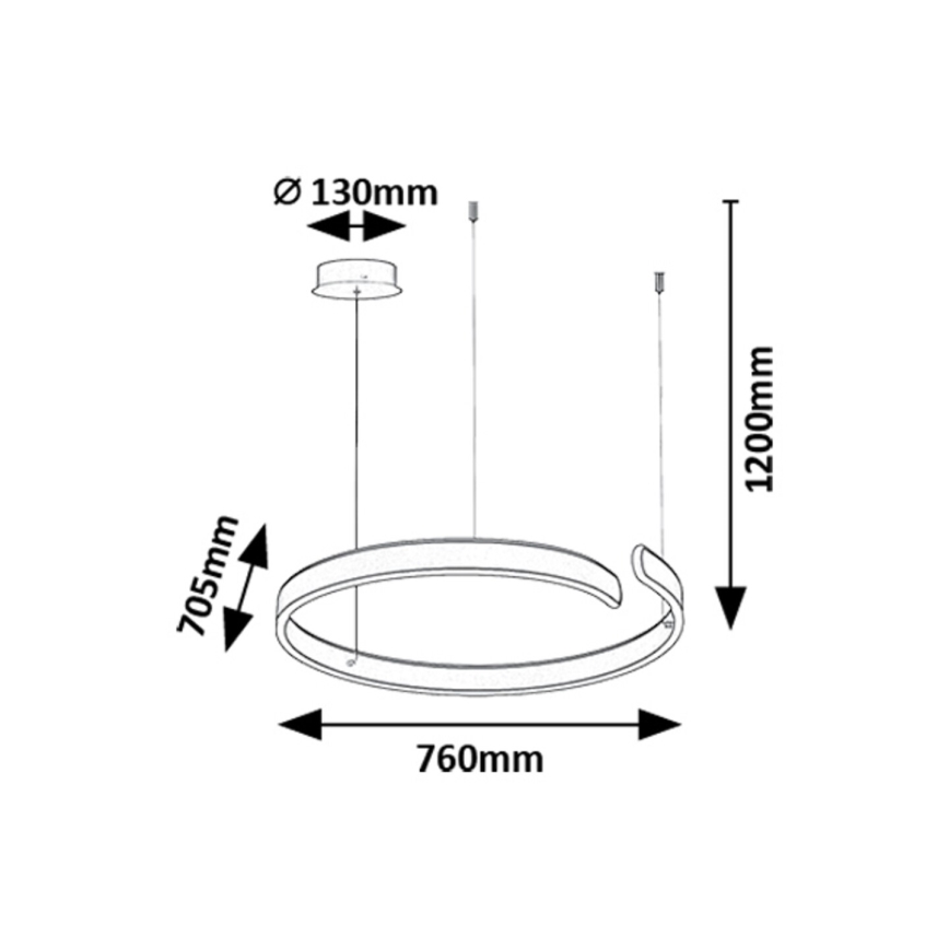 Rabalux - LED Żyrandol na lince LED/45W/230V 3000/4000/6500K