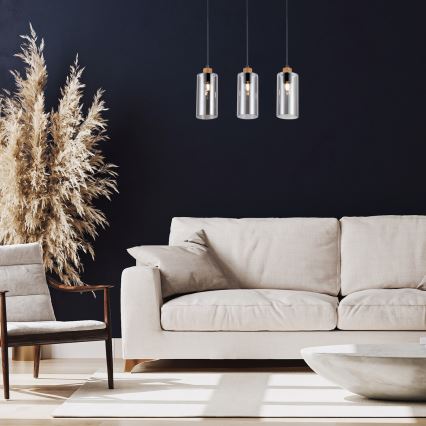 Rabalux - Lampa wisząca na linkę 3xE27/25W/230V