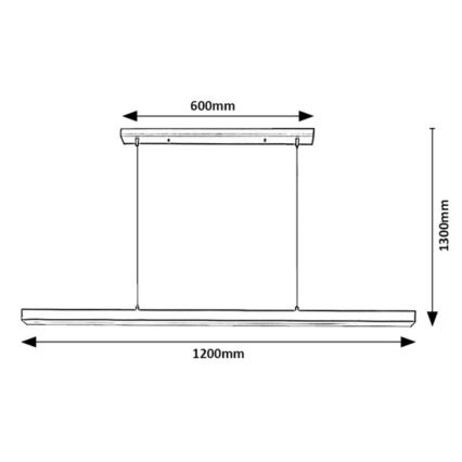 Rabalux - LED Żyrandol na lince LED/30W/230V 4000K czarny