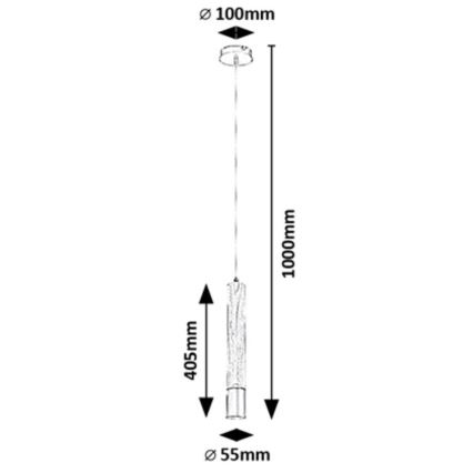 Rabalux - Lampa wisząca na linkę 1xGU10/50W/230V buk