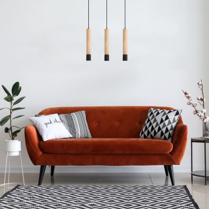 Rabalux - Lampa wisząca na linkach 3xGU10/50W/230V buk