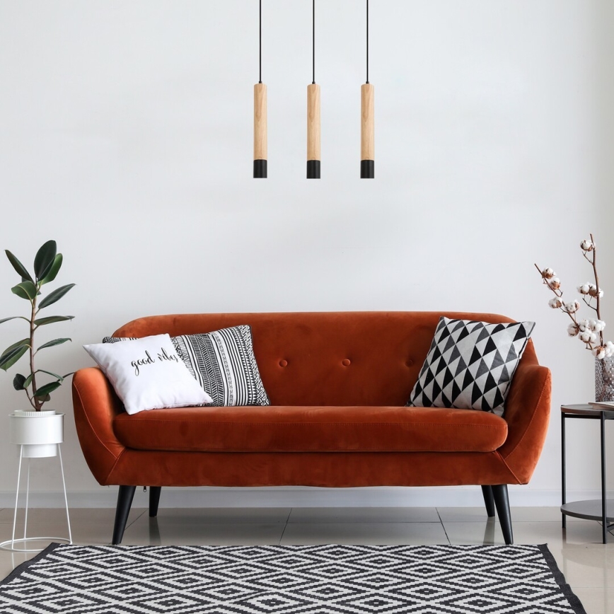 Rabalux - Lampa wisząca na linkach 3xGU10/50W/230V buk