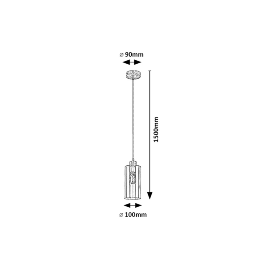 Rabalux - Lampa wisząca na przewodzie 1xE27/25W/230V dąb