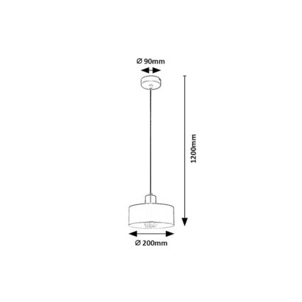 Rabalux - Lampa wisząca na przewodzie 1xE27/25W/230V