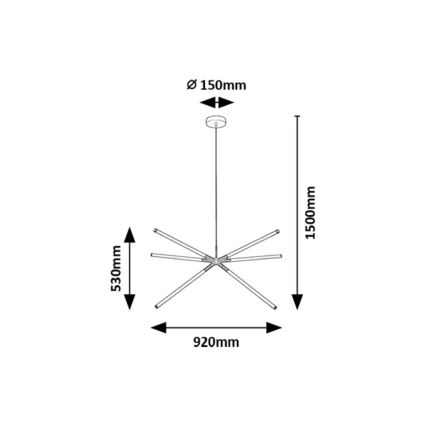 Rabalux - LED Żyrandol na lince LED/36W/230V 3000K