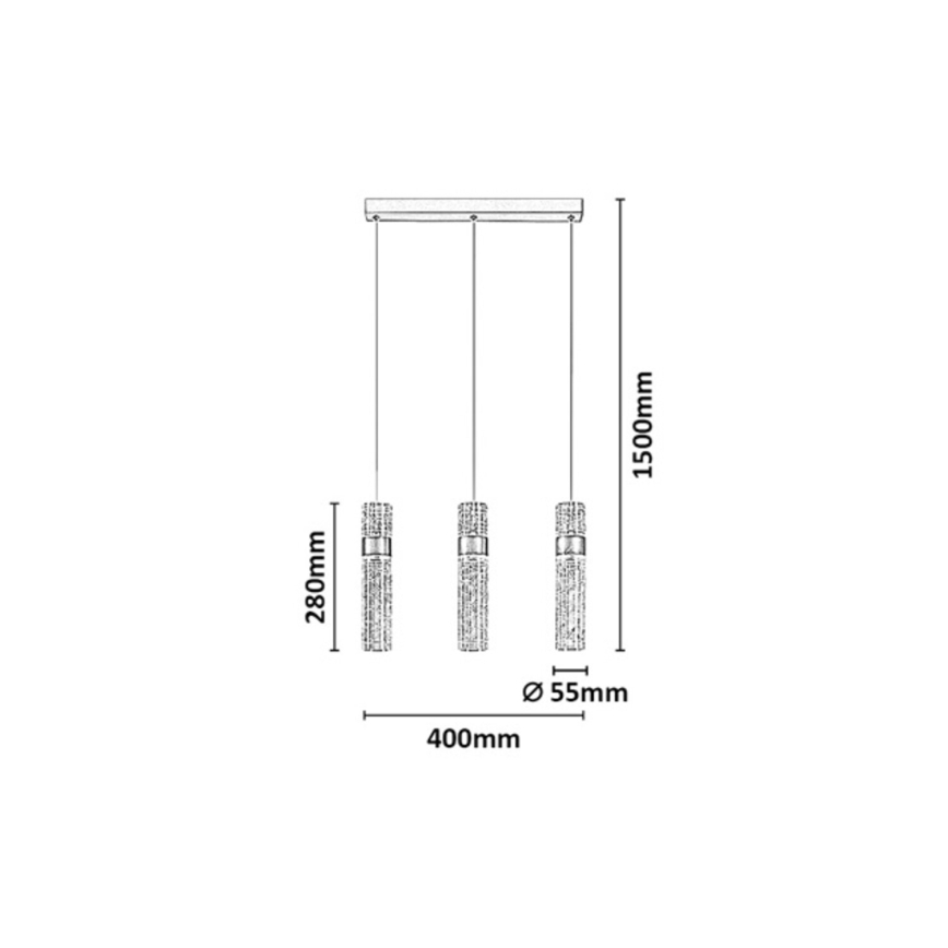 Rabalux - LED żyrandol na lince LED/24W/230V 3000K