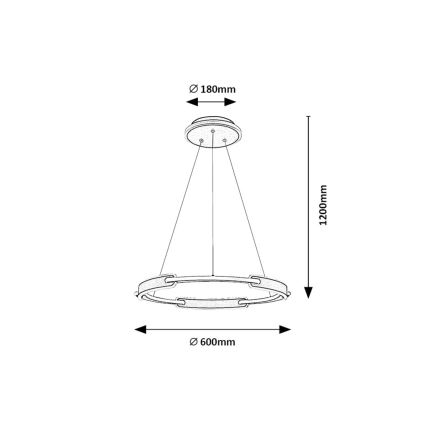 Rabalux - LED Żyrandol na lince LED/45W/230V 3000K/4000K
