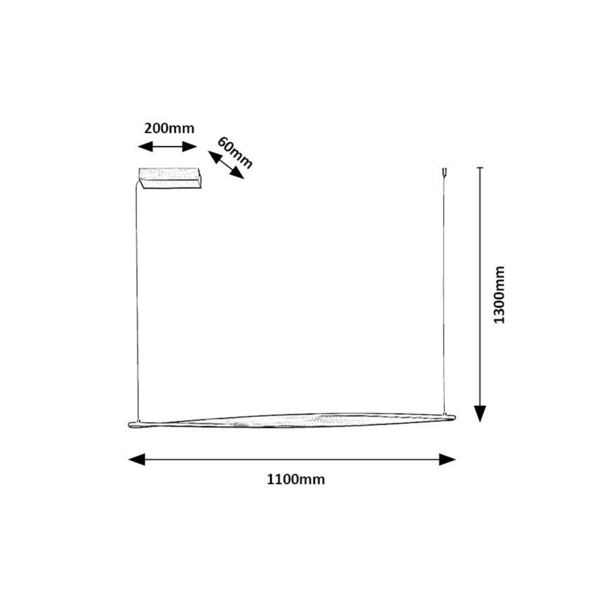 Rabalux - LED Żyrandol na lince LED/28W/230V