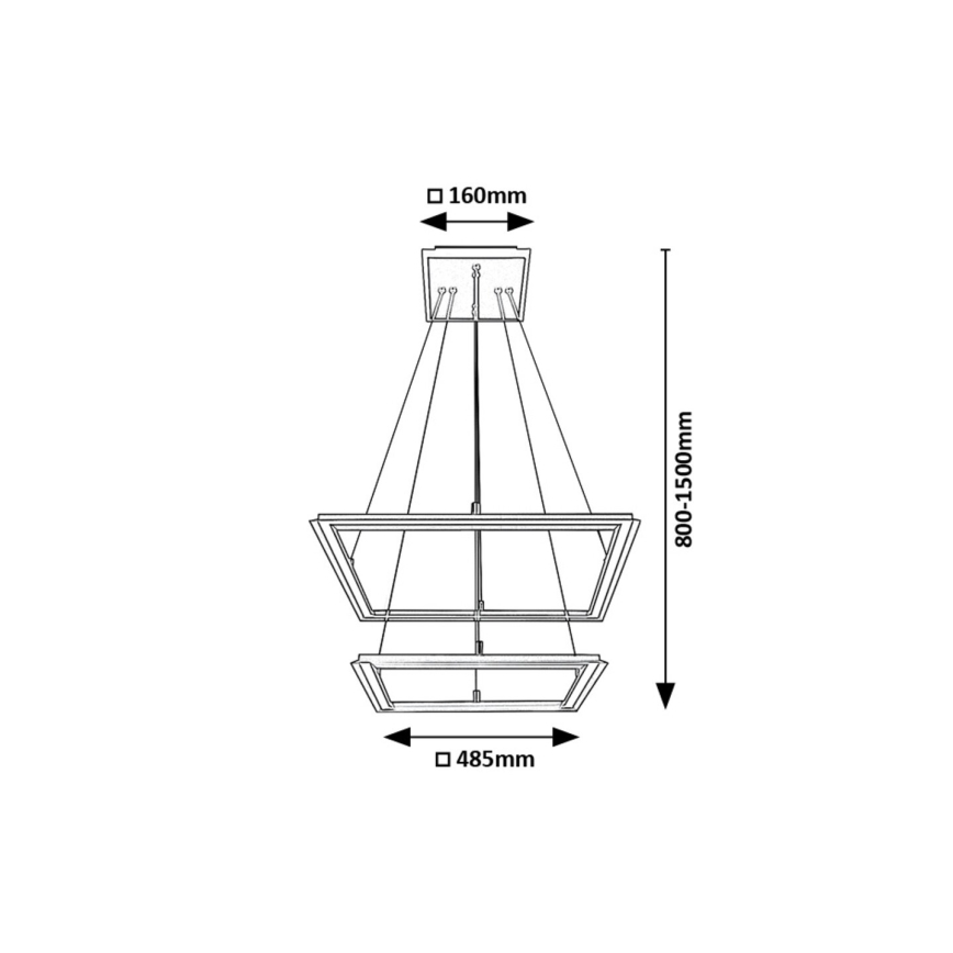 Rabalux - LED Żyrandol na lince 2xLED/24W/230V 3000K