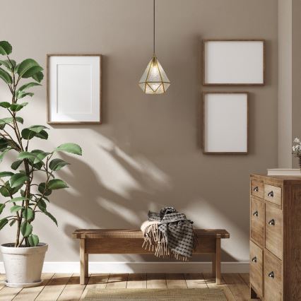 Rabalux - Tiffany witrażowy żyrandol na lince 1xE14/40W/230V złoty
