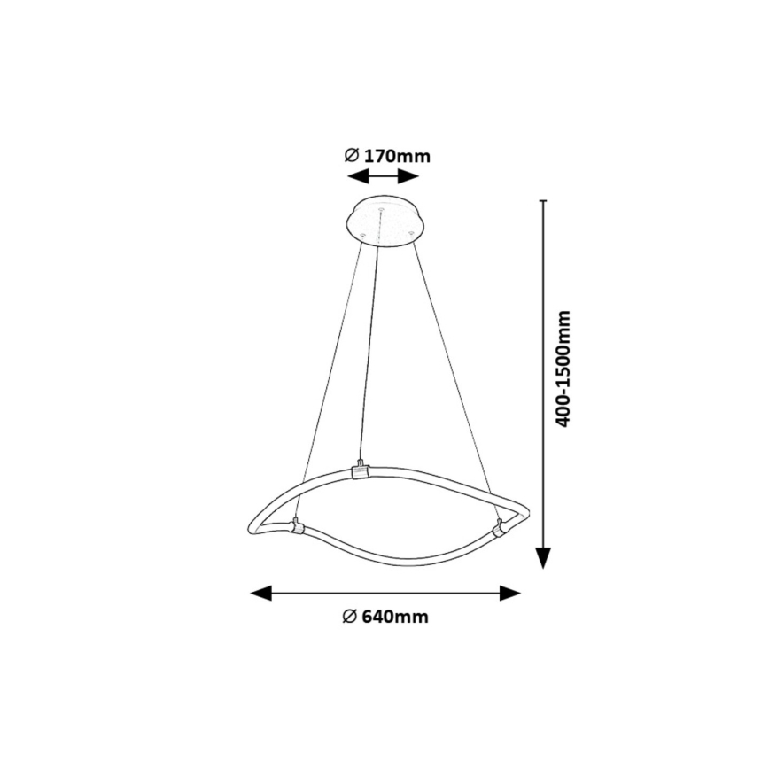 Rabalux - LED Żyrandol na lince LED/34W/230V 4000K