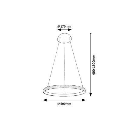 Rabalux - LED Żyrandol na lince LED/32W/230V 3000K
