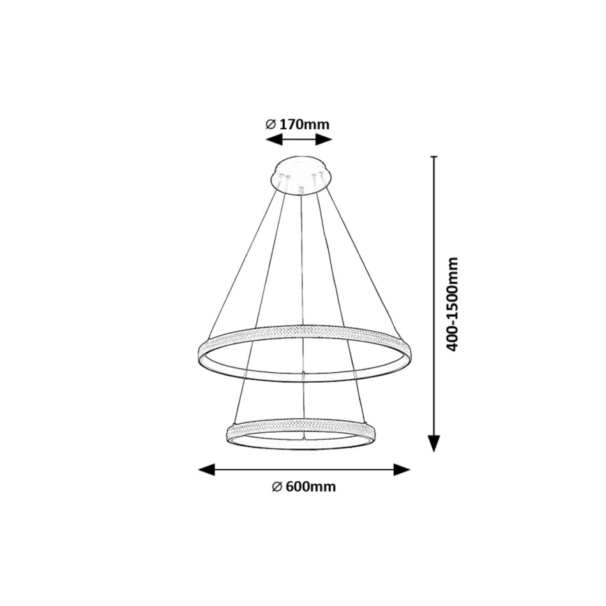 Rabalux - LED Żyrandol na lince LED/60W/230V 3000K