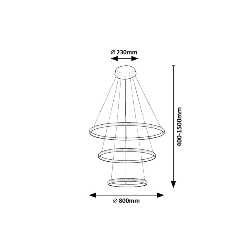 Rabalux - LED Żyrandol na lince LED/100W/230V 3000K