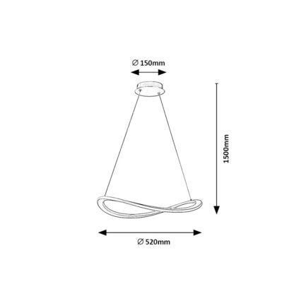 Rabalux - Żyrandol LED na lince LED/40W/230V 3000K