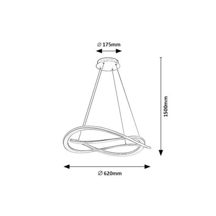 Rabalux - LED żyrandol na linkach LED/72W/230V 3000K