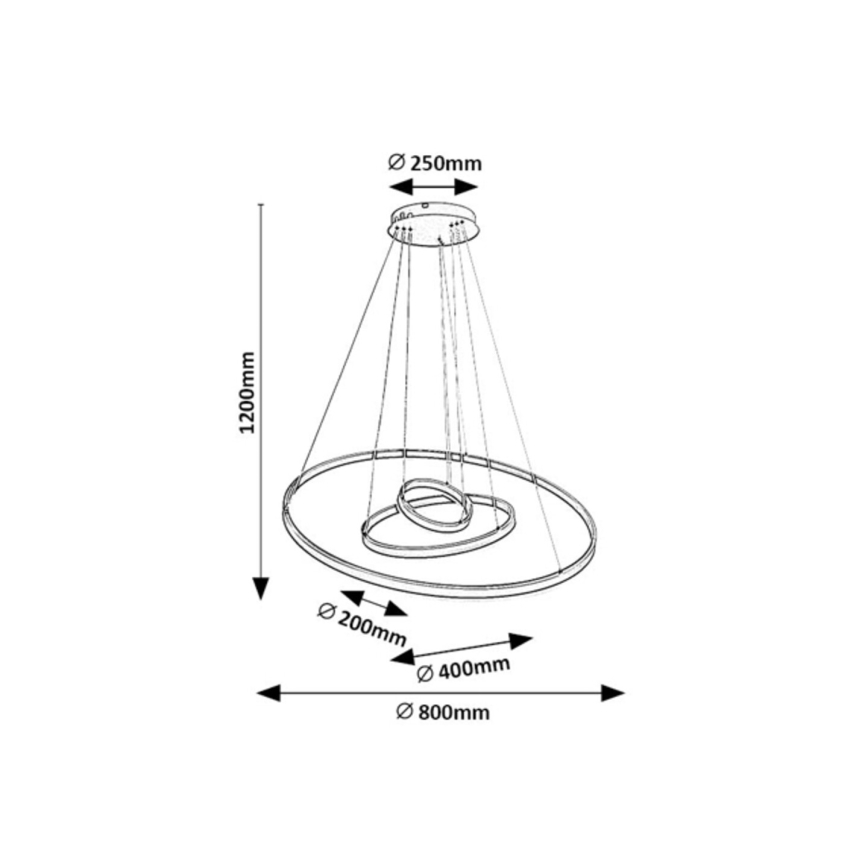 Rabalux - ściemnialny żyrandol LED na linku LED/100W/230V 3000-6500K + zdalne sterowanie