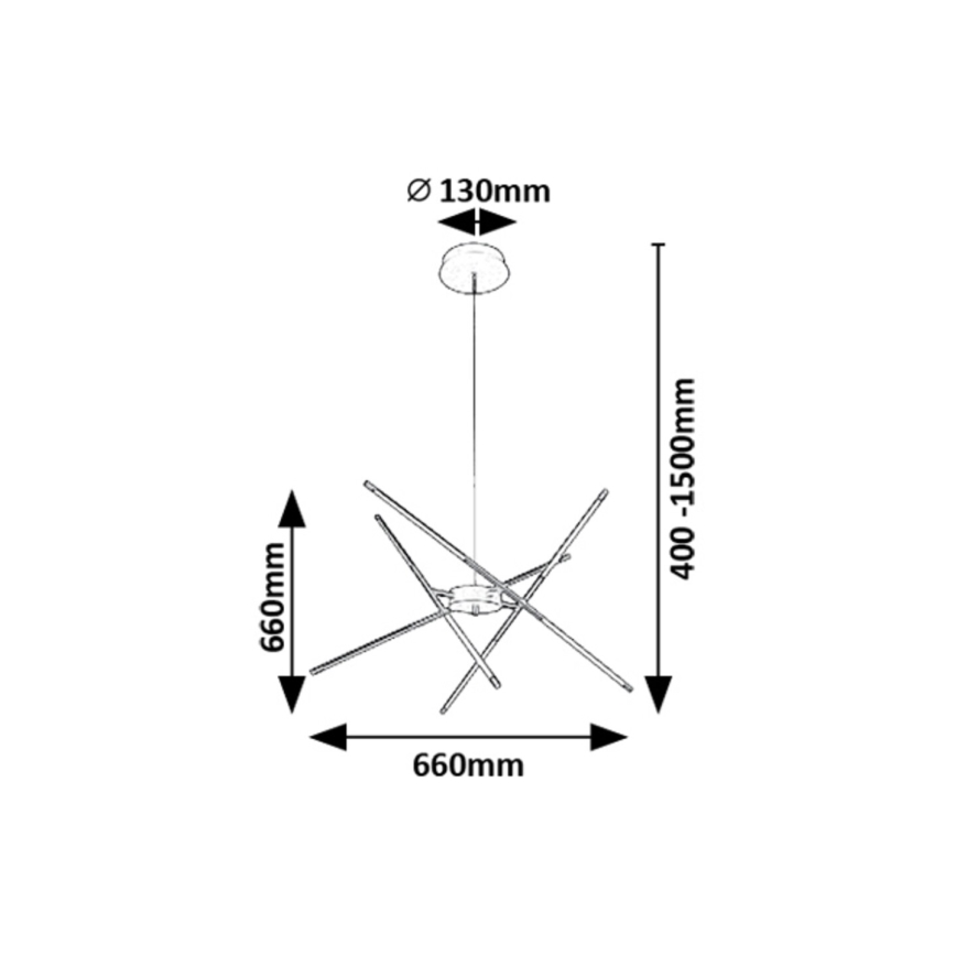 Rabalux - LED Żyrandol na lince LED/40W/230V 3000K złoty