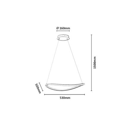 Rabalux - ściemnialny żyrandol LED na lince LED/45W/230V 3000-6500K + zdalne sterowanie