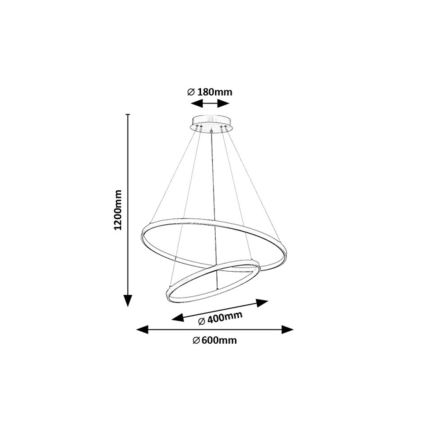 Rabalux - ściemnialny żyrandol LED na linkę LED/75W/230V 3000-6500K + pilot zdalnego sterowania