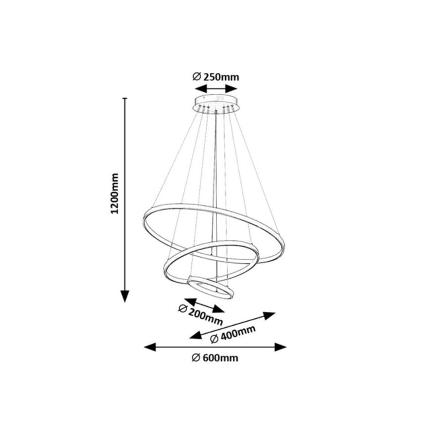 Rabalux - LED ściemnialny żyrandol na lince LED/90W/230V 3000-6500K + pilot zdalnego sterowania