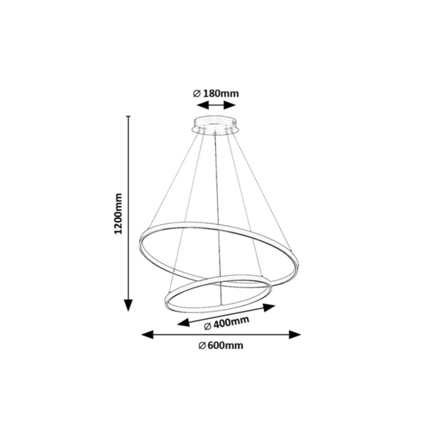 Rabalux - Ściemnialny żyrandol LED na lince LED/75W/230V 3000-6500K + pilot zdalnego sterowania