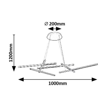 Rabalux - LED Żyrandol ściemnialny na lince LED/40W/230V 3000-6500K + zdalne sterowanie