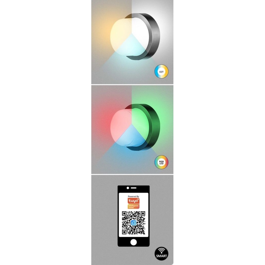 Rabalux - LED RGBW Kinkiet zewnętrzny LED/10W/230V IP54 Wi-Fi Tuya