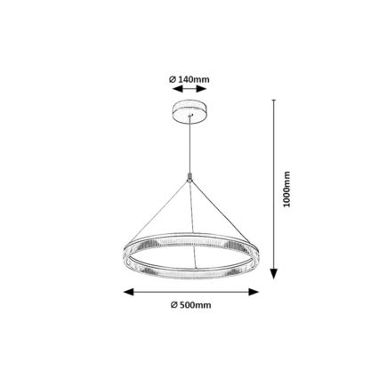 Rabalux - LED ściemnialny żyrandol na lince LED/24W/230V 3000-6500K + pilot zdalnego sterowania