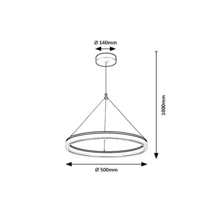 Rabalux - LED ściemnialny żyrandol wiszący na linkach LED/24W/230V 3000-6500K + pilot zdalnego sterowania
