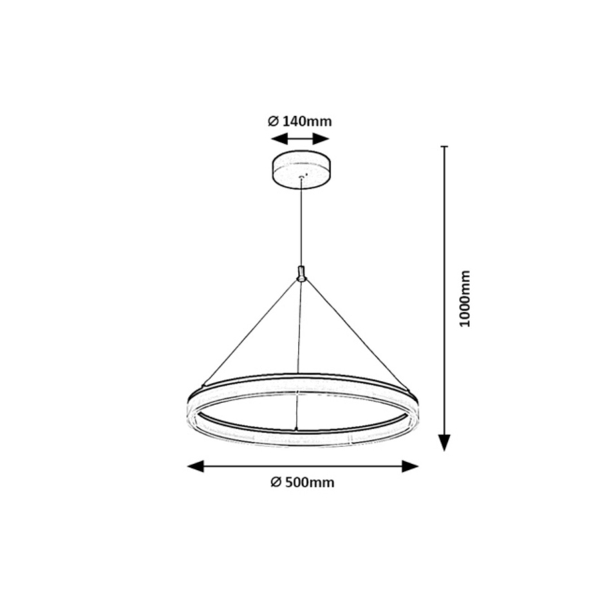 Rabalux - LED ściemnialny żyrandol wiszący na linkach LED/24W/230V 3000-6500K + pilot zdalnego sterowania